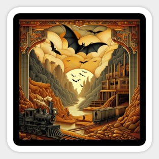 Gothic Mine Town Sticker